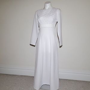Vintage Cottage Core Style White Dress